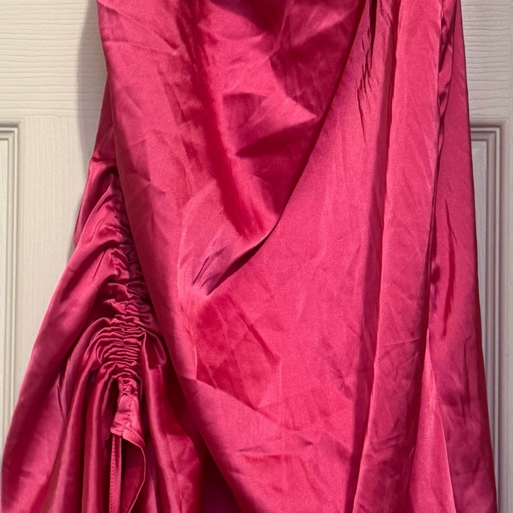 SHEIN Pink Satin Dress